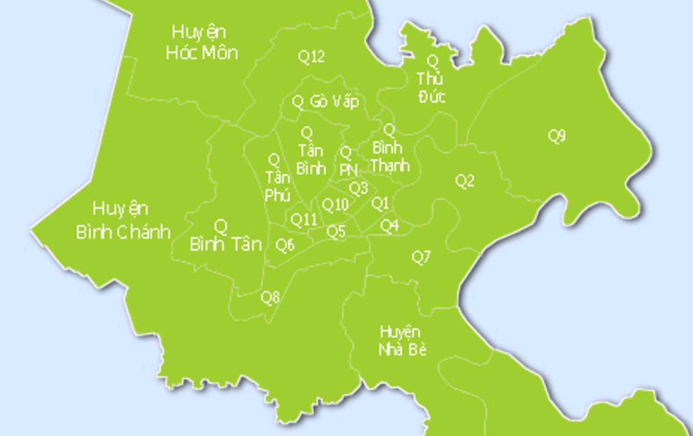 Quận 1 ở gần quận nào trong TPHCM