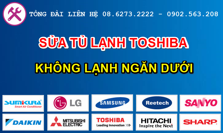 Tủ lạnh Toshiba không lạnh ngăn dưới